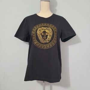 LAVERITA Women's Black and Gold T-Shirt NWT Size Large